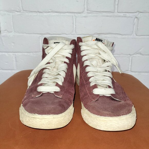 Nike Blazer Metallic Burgundy Women's Mid Trainers Size 8 - Picture 4 of 10